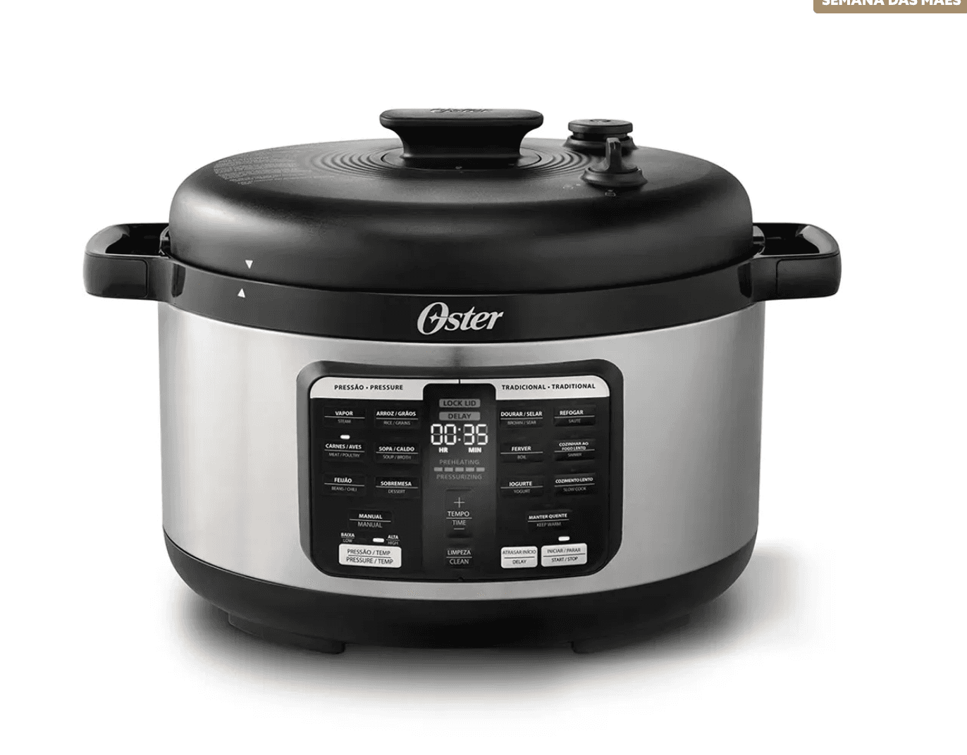 Panela de Pressão Elétrica Multifunções 5,7L Oster - 127V